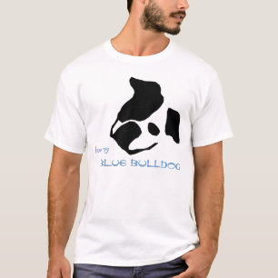 Liebe mein blaues Bulldoggen-Shirt T-Shirt