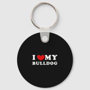 Liebe Mein Bulldog Schlüsselanhänger