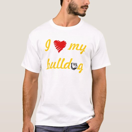 Liebe mein BulldoggeNightie T-Shirt (Vorderseite)