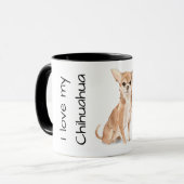 Liebe mein Chihuahua  Tasse (Vorderseite Links)
