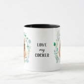 Liebe mein Cocker Spaniel Kranz Kaffeetasse (Zentrum)