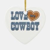 Liebe mein Cowboy Keramikornament (Vorne)