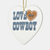 Liebe mein Cowboy Keramikornament (Links)