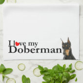 Liebe Mein Doberman Küchentuch (Gefaltet)