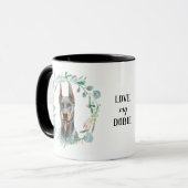 Liebe Mein Dobermann Kaffee Tasse (Vorderseite Links)