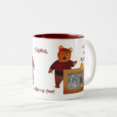 Liebe Mein Dziadziu Niedlicher Bär Polnischer Groß Zweifarbige Tasse (VorderseiteRechts)