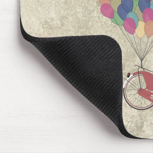Liebe, mein Fahrrad mit Ballonen zu reiten, selbst Mousepad (Ecke)