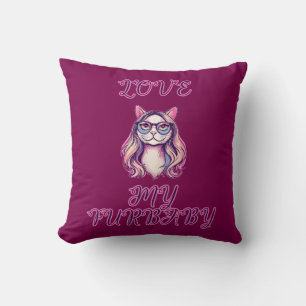 Liebe mein Fellbaby Süßes Haustier-Eltern-Design Kissen