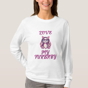 Liebe mein Fellbaby Süßes Haustier-Eltern-Design T-Shirt