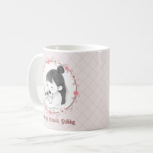 Liebe Mein Französischer Bulldog war ein Niedliche Kaffeetasse (Vorderseite Links)