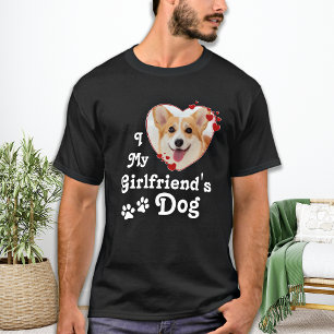 Liebe Mein Freundin Hund Funny Custom Heart Foto T-Shirt