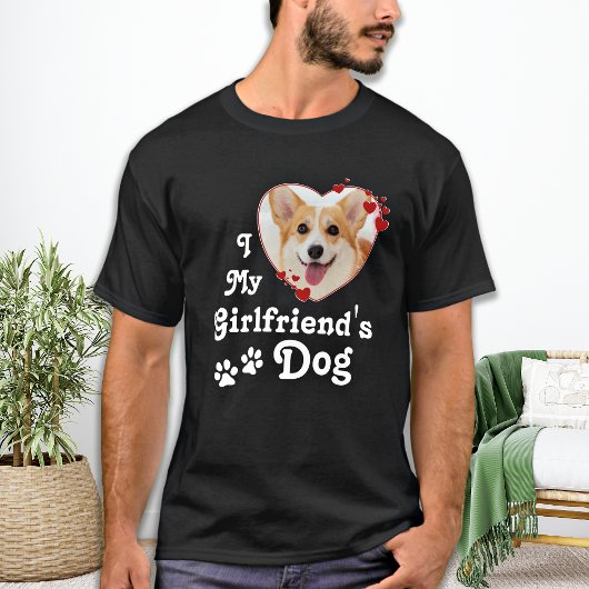 Liebe Mein Freundin Hund Funny Custom Heart Foto T-Shirt