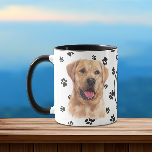 Liebe Mein gelbes Labrador Retriever Hund Pawprint Tasse