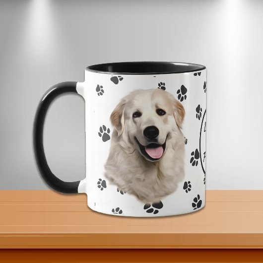 Liebe Mein großer Pyrenäen Dog Pawprint Tasse