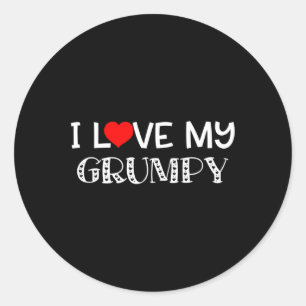 Liebe Mein Grumpy T Shirt Väter Tag Großes Geschen Runder Aufkleber