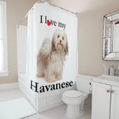 Liebe mein Havanese Duschvorhang (Beispiel)