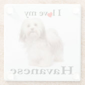 Liebe mein Havanese Glas-Untersetzer Glasuntersetzer (Rückseite)