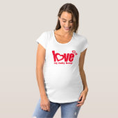 Liebe mein Herz-Mutterschaftst-stück des T-Shirt (Vorne ganz)