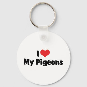 Liebe Mein Herz Tauben - Vogel Lover Schlüsselanhänger