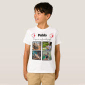 Liebe mein Hund - 4 Foto personalisierte Collage f T-Shirt (Vorne ganz)