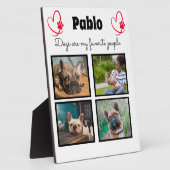 Liebe mein Hund - 4 Foto personalisierte Collage Fotoplatte (Seite)