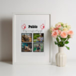 Liebe mein Hund - 4 Foto personalisierte Collage Fotoplatte<br><div class="desc">Feiern Sie Ihre beste Freundin mit einer maßgeschneiderten FotoCollage. Wenn du so viele Erinnerungen und Fotos hast, reicht ein Foto nicht aus. Diese Tafel hat 4 Fotos, ein Zitat, und Sie können den Namen Ihres Haustieres personalisieren. Sie können auch die Farbe des Pfotendrucks ändern. Sie können die Farbe und den...</div>