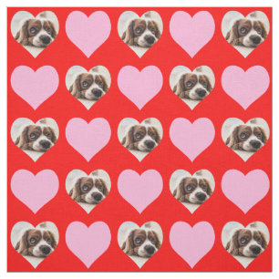 Liebe Mein Hund Haustier Fotovorlage Niedliche Her Stoff