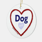 Liebe Mein Hund Keramik Ornament (Links)