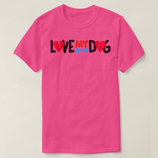 Liebe Mein Hund T-Shirt (Design vorne)