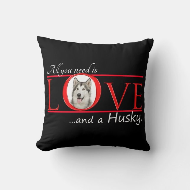 Liebe mein Husky Kissen (Vorderseite)