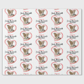 Liebe Mein Jack Russell Terrier Wrapping Paper Geschenkpapier (Flach)