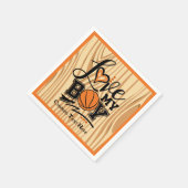 Liebe Mein Junge Basketball Sport Personalisiert Serviette (Ecke)