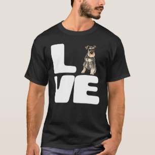 Liebe mein kleines Schnauzer-Hundeschenk T-Shirt