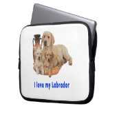 Liebe mein Labrador Laptopschutzhülle (Vorderseite Links)