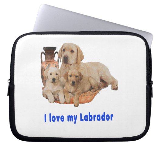 Liebe mein Labrador Laptopschutzhülle (Vorderseite)