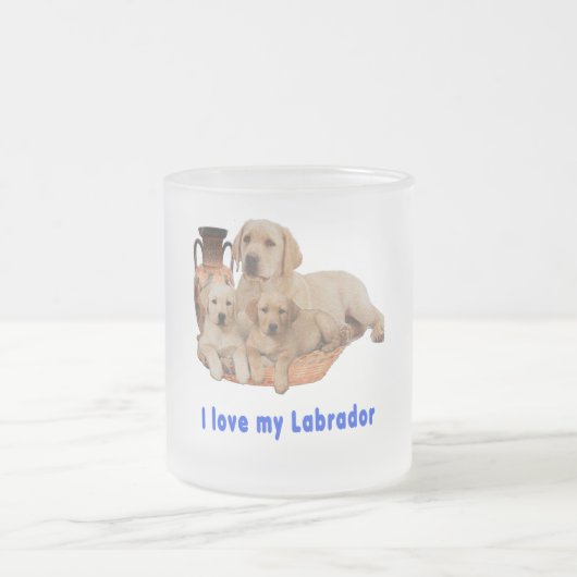 Liebe mein Labrador Mattglastasse (Mittel)