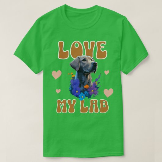 Liebe mein Labrador T-Shirt (Design vorne)