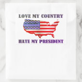 Liebe Mein Land Rechteckiger Aufkleber (Tasche)