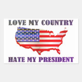 Liebe Mein Land Rechteckiger Aufkleber (Vorderseite)