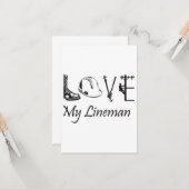 Liebe mein Lineman Karte (Vorderseite/Rückseite Beispiel)