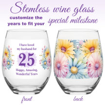 Liebe mein Mann 25-jähriges Jubiläum Blume lila