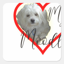 Liebe mein Moodle Quadratischer Aufkleber