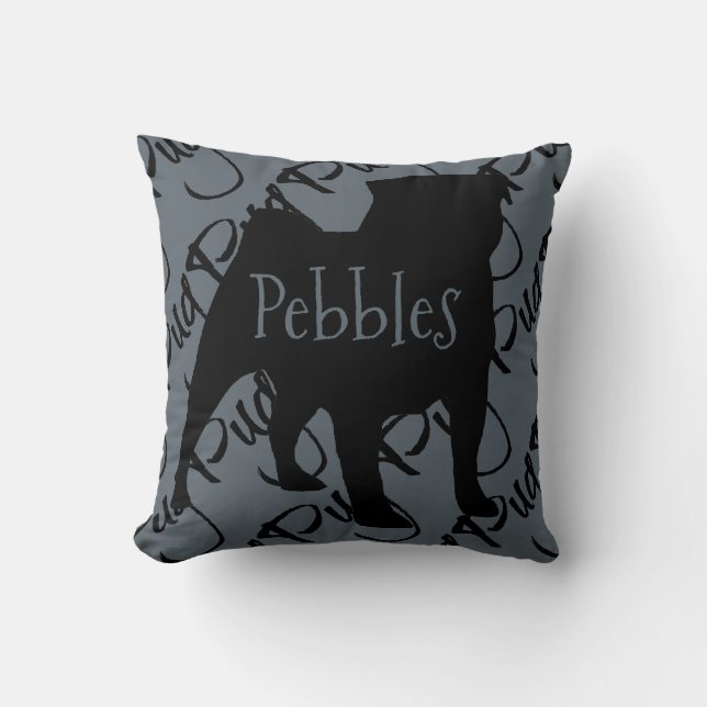 Liebe Mein Mops Kissen (Vorderseite)