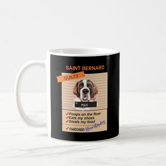 Liebe Mein Niedlicher Heiliger Bernard trotz schle Kaffeetasse (Links)
