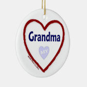 Liebe Mein Oma Keramik Ornament (Rechts)