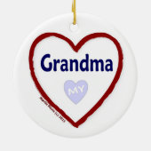Liebe Mein Oma Keramik Ornament (Hinten)