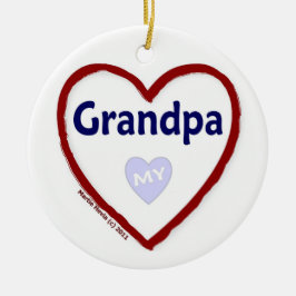 Liebe Mein Opa Keramikornament