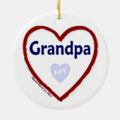 Liebe Mein Opa Keramikornament (Hinten)