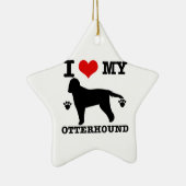 Liebe mein Otterhound Keramik Ornament (Rechts)