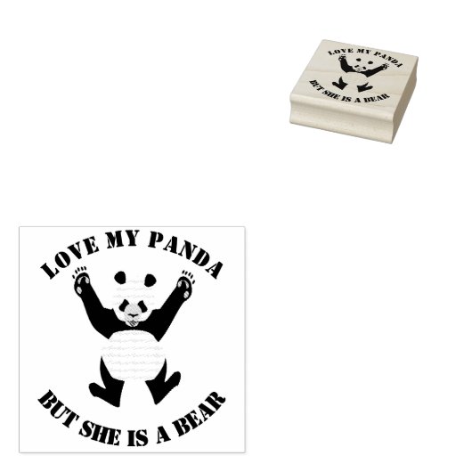 Liebe Mein Panda, aber sie ist ein Bär Gummistempel (Stempel)